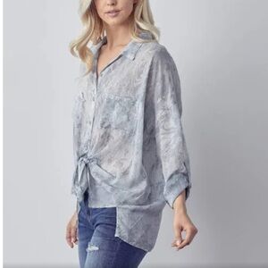 Maven West cargo pocket tie top blue tie dye